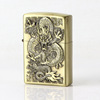 JT-6117 Small Portable Chinese Dragon Relief Carshing Coal Oil Sand Wheel ignition Alloy Creative metal lighter