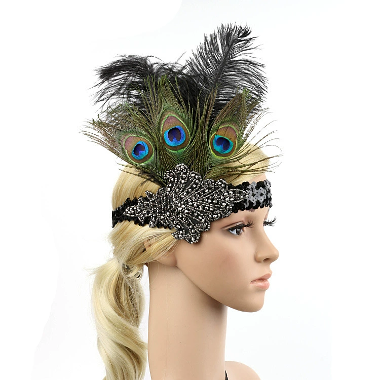 Headband, nail sequins, European style