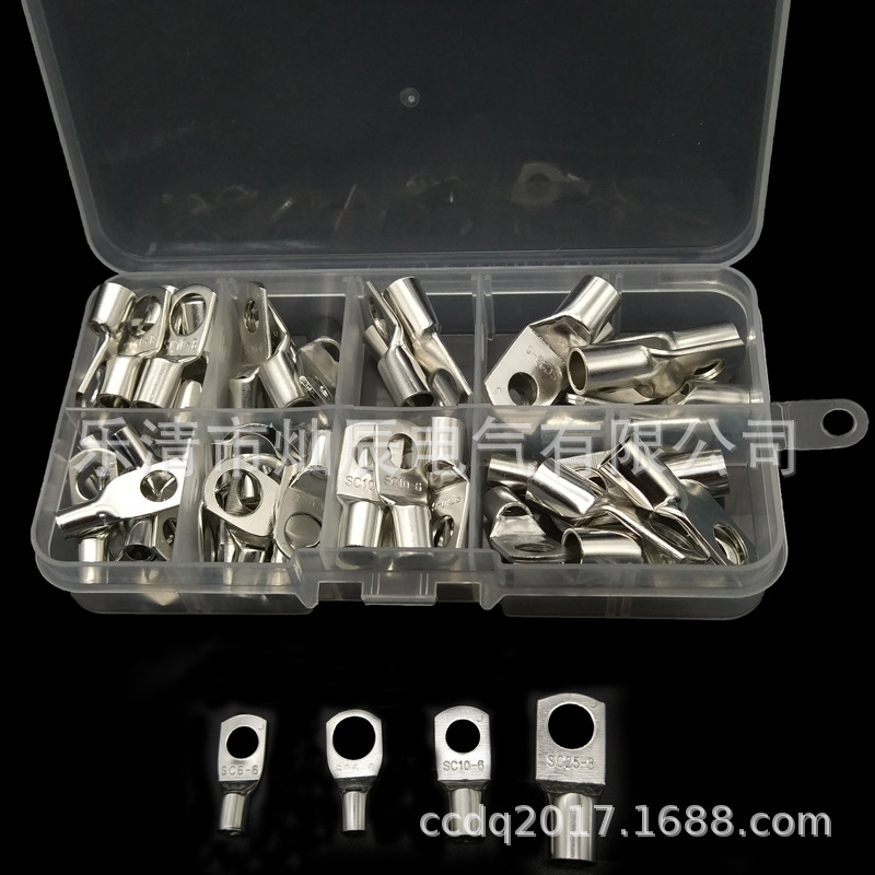 跨境ebay 60pcs装sc系列窥口铜接线端子SC6-25盒装Terminals