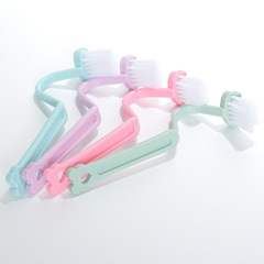 Japanese Creative S-Shaped Toilet Brush for Kitchen, Bathroom, and Toilet Side Corners V-Shaped Curved Cleaning Brush