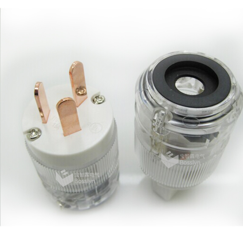 音响专用 冷冻镀金 发烧级音响 电源线专用 国标电源插头