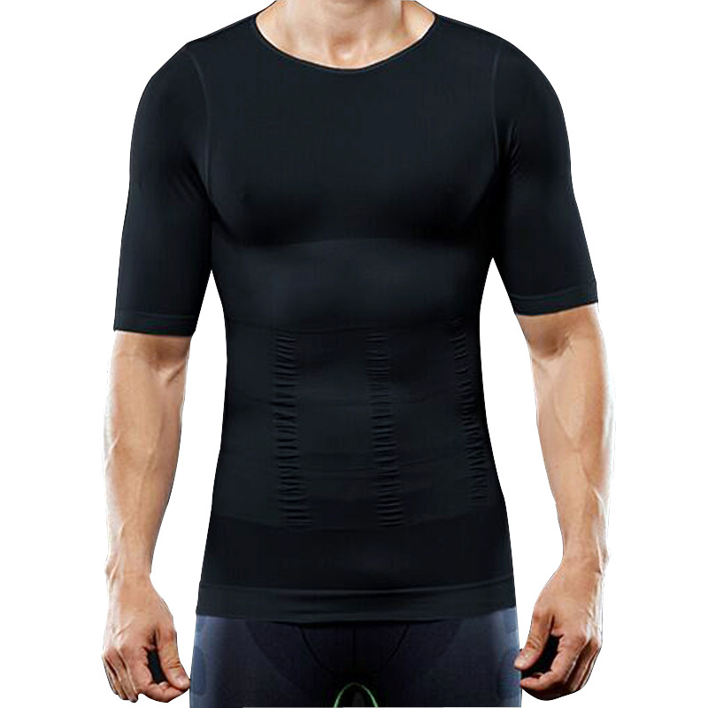 Seamless Knitted Underwear Men's Shaper Pressure Tight Underwear Sports T-shirt