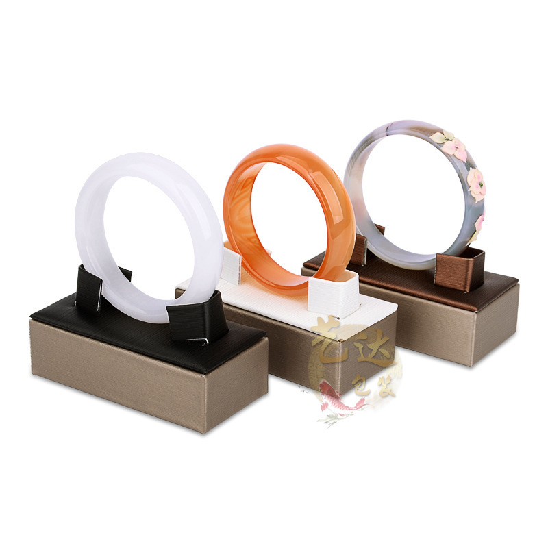 Brushed leather Jade Jade PU jade bracelet display stand bracelet jade bracelet counter display bracelet display props