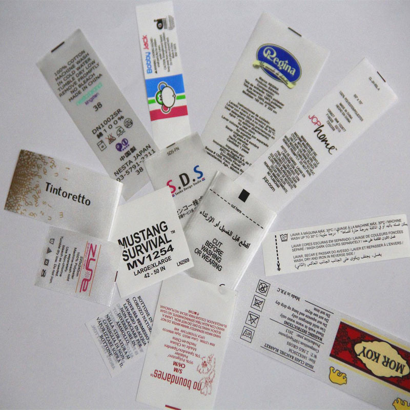 GRS认证 缎带洗标  胶带印唛 手撕带 Satin 印唛 洗涤标