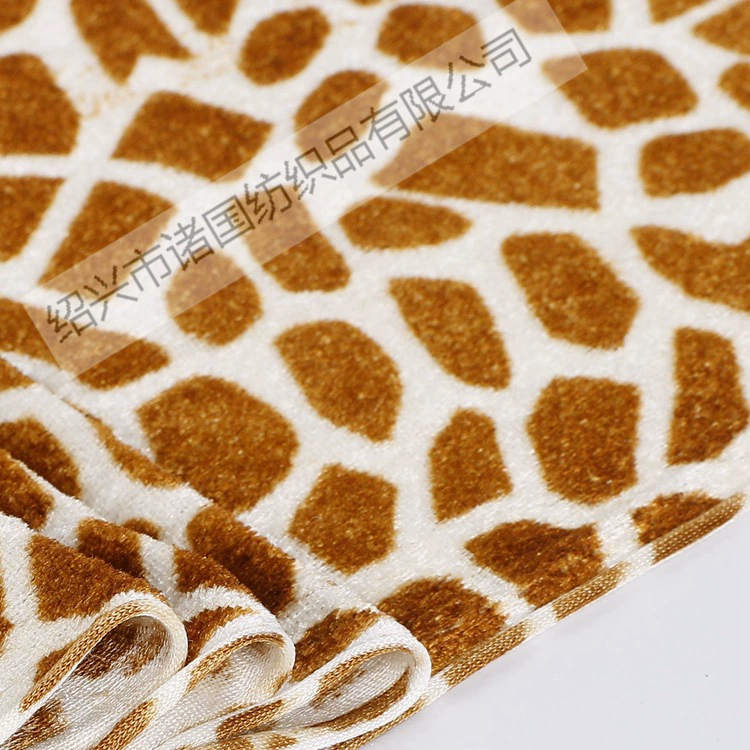 Spot manufacturers supply printed gold velvet dense velvet cloth dairy cow pattern toys and shoe fabric wholesale