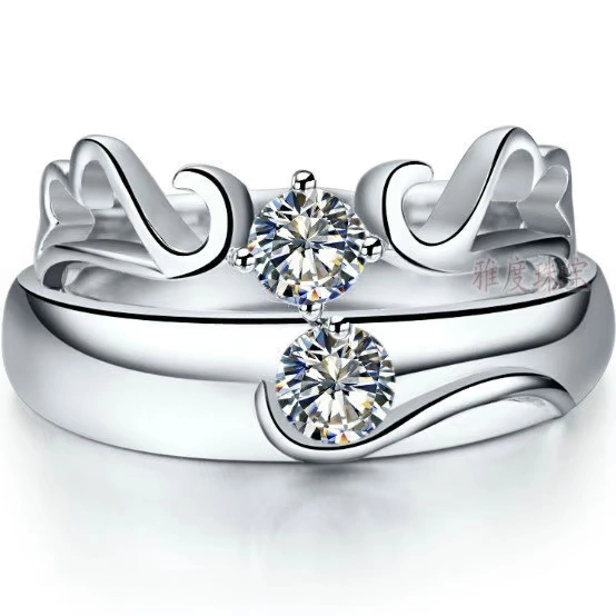 Ювелирное кольцо SONA Diamond Ring Couple Ring 925 Silver Gold Plated Angel Wings Pair Ring Wedding Diamond Ring