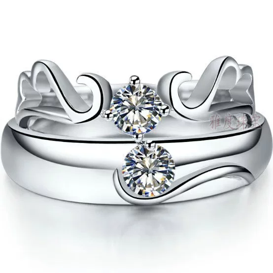 Ювелирное кольцо SONA Diamond Ring Couple Ring 925 Silver Gold Plated Angel Wings Pair Ring Wedding Diamond Ring