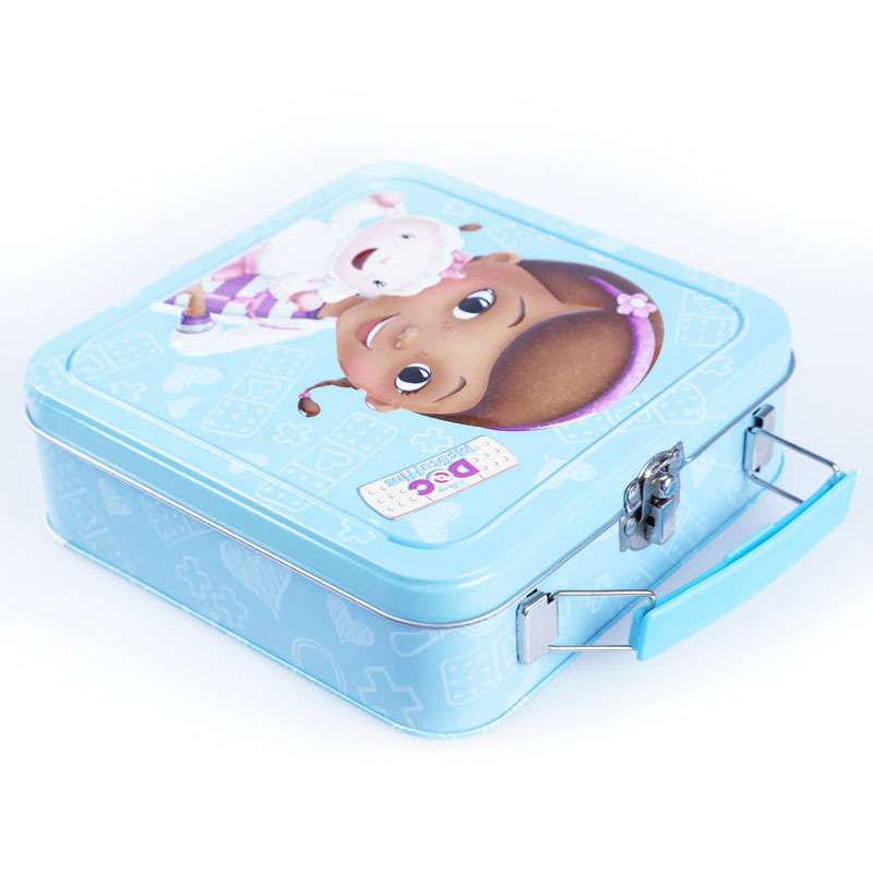 方形开窗手挽罐手挽铁盒订/制厂家食品包装铁盒 礼品铁盒带手挽罐