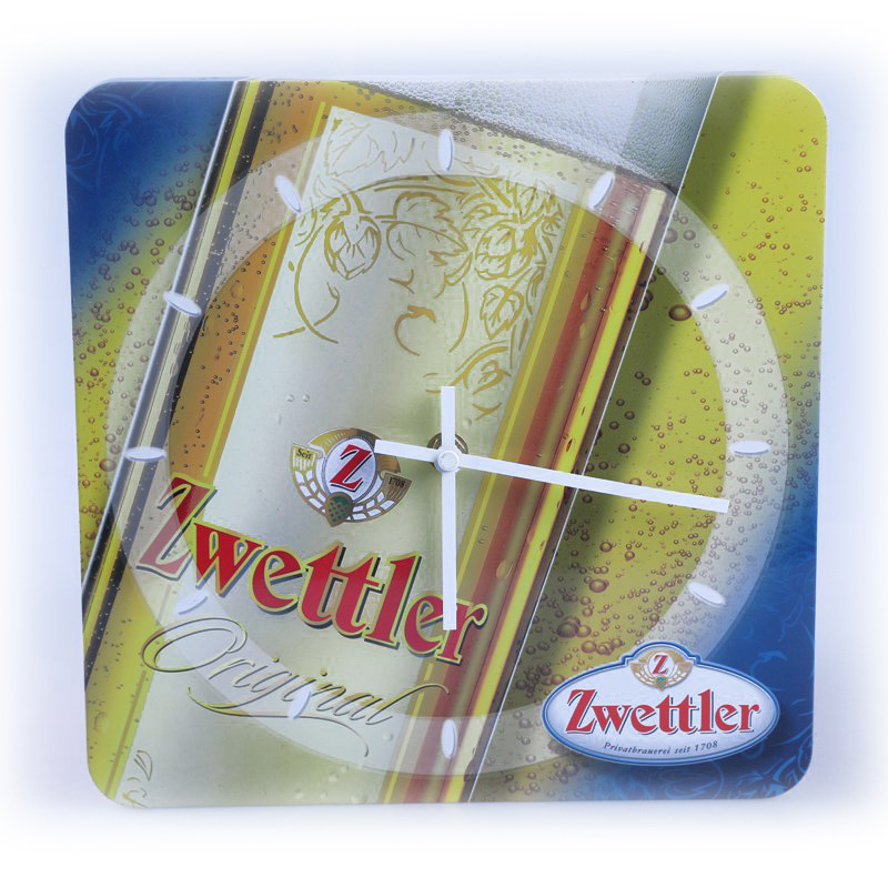 厂家直销正方形钟表铁牌带机芯马口铁钟表盒四色印刷马口铁金属牌