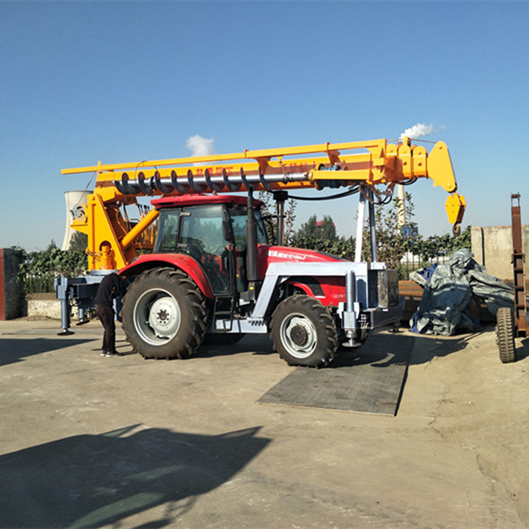 电线杆立杆吊杆一体机 拖拉机电线杆立杆吊杆一体机客户