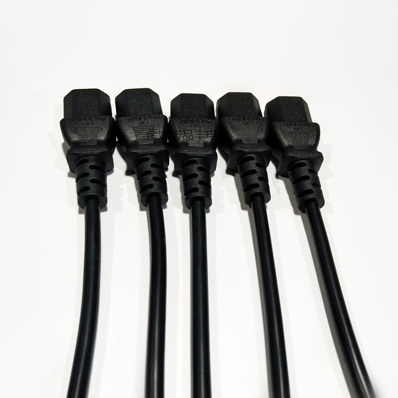 三芯10A大功率 欧洲品字延长线 电脑公母头对插线 欧规电源线