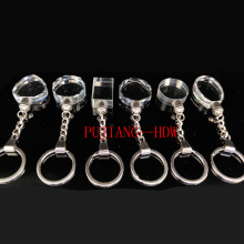 跨境批发水晶内雕钥匙扣白胚影像制作LOGO促销开业小礼品水晶挂件