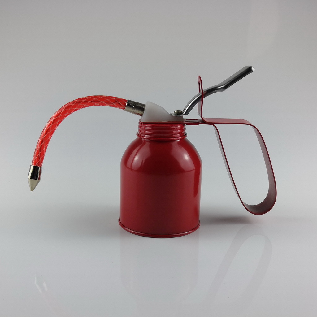 【厂家】供应200g金属机油壶机油枪软管压力油壶