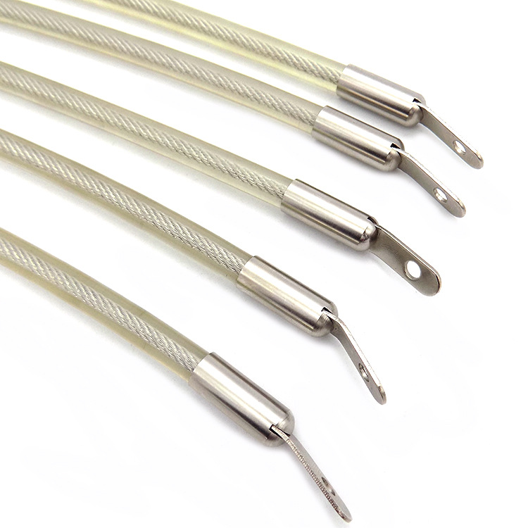 Fábrica personalizada de computadora maleta mango de acero inoxidable cable de acero terminal de presión accesorios de mango de maleta