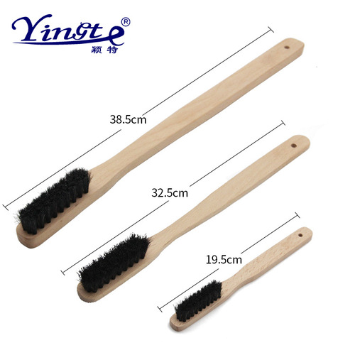 Car engine cleaning brush, car steel wheel brush, wheel hub cleaning brush, multi-purpose long bamboo handle brush, horsehair cleaning brush