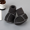 Demi-season children's fleece footwear for early age, soft sole