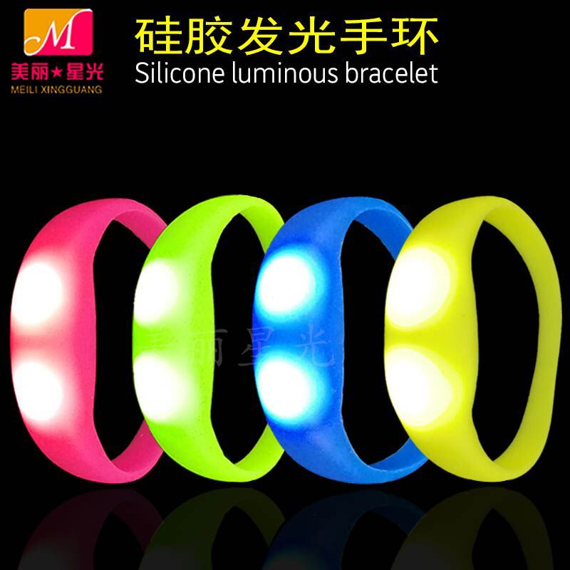 La fábrica aprueba directamente la pulsera de silicona led pulsera luminosa activada por voz suministros de vítores de concierto pulsera luminosa activada por voz