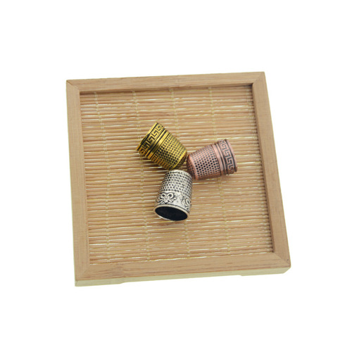 JP three-color retro pure copper thimble cap finger cot household sewing DIY patchwork tools needlework set accessories