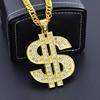 Golden silver jewelry with letters, pendant, necklace hip-hop style, wholesale, European style, punk style