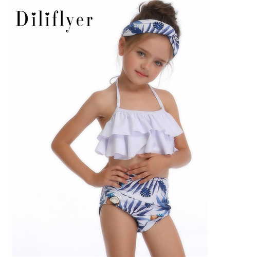 Bikini European and American girls' swimwear, girls' high-waisted swimwear manufacturer wholesale