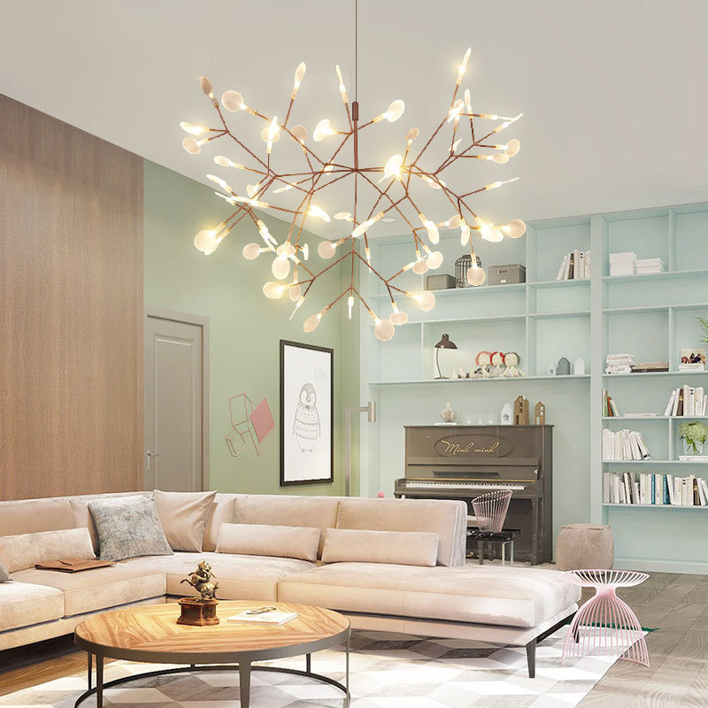 Source Manufacturer Nordic Post-Modern Minimalist Branch Chandelier Restaurant Hotel Villa Firefly Vintage Style Chandelier