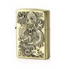 JT-6117 Small Portable Chinese Dragon Relief Carshing Coal Oil Sand Wheel ignition Alloy Creative metal lighter