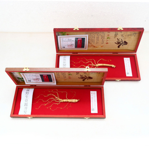 Jilin Ginseng Gift Box, Northeast Specialty Wild Mountain Ginseng, Changbai Mountain Dry Ginseng, Suitable for Sales as Gift, Wholesale Forest Undergrowth Ginseng