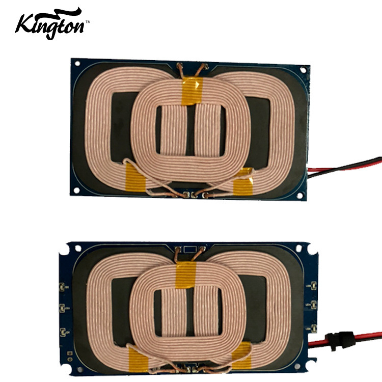 15W三线圈汽车通用车载快充套装车规标准无线充电器pcba模组方案