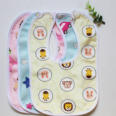 Baby Cartoon Waterproof Bibs, Ultra-Soft Baby Bibs, Newborn Snap-Button Crystal Velvet Drool Towels