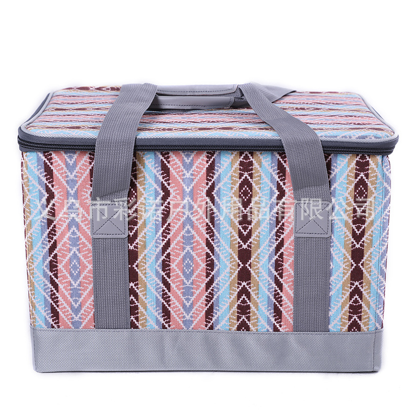 캔버스 파우더 오렌지 스트라이프 다이아몬드