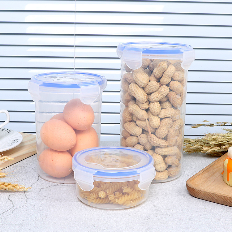 Factory Kitchen Transparent Sealed Tank Refrigerator Fresh-keeping Box Grain Plastic Box Sealed Box Storage Tank
