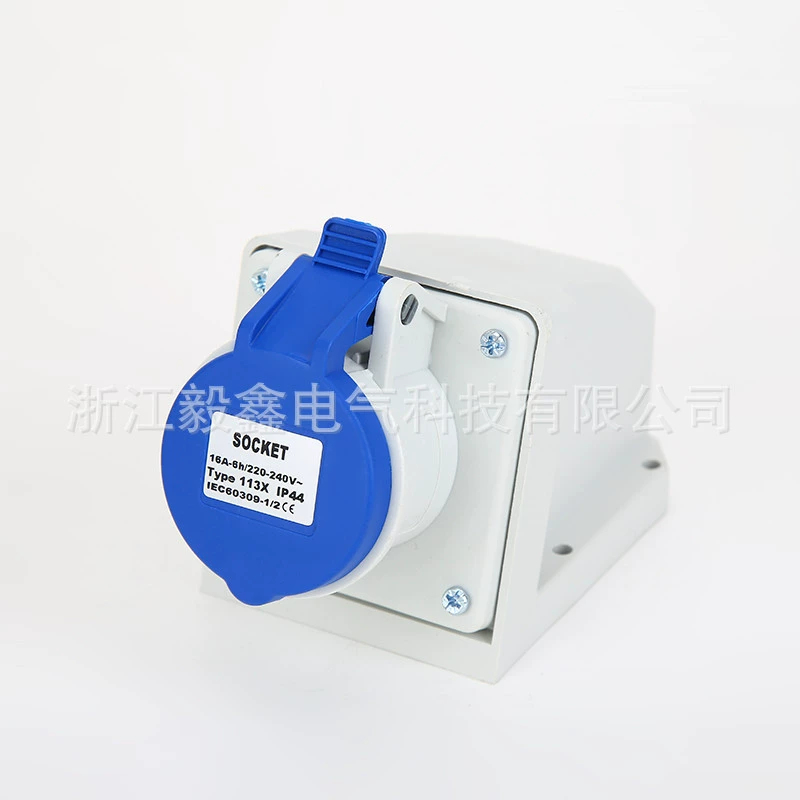 3-жильное 32А промышленное водонепроницаемое открытое-установленное гнездо сильнотоковое водонепроницаемое гнездо для машины для литья под давлением Однофазное трехфазное 123X