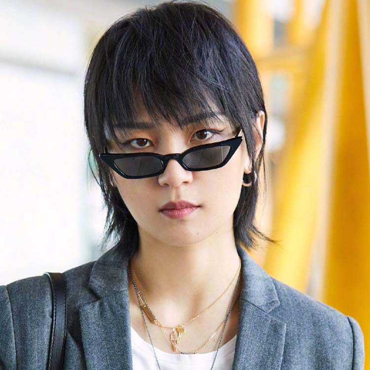 Cross-border source 2019 new European and American trend cat's eye sunglasses transparent sunglasses small frame sunglasses 9794