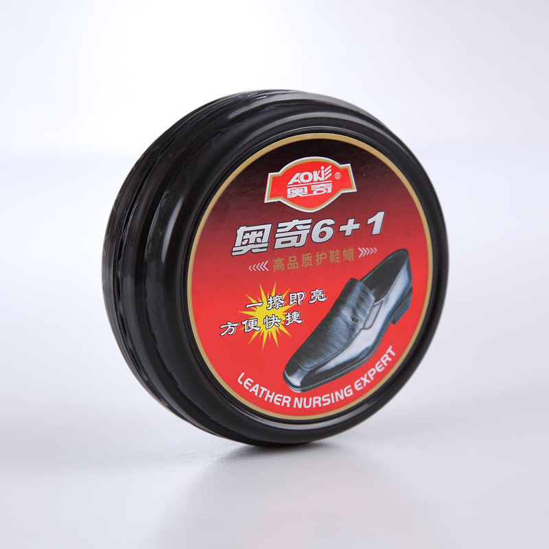 奥奇6+1双面圆鞋油擦护鞋蜡海绵鞋擦皮具护理鞋刷皮鞋保养油批发