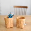 Small pens holder, table woven storage basket, handmade