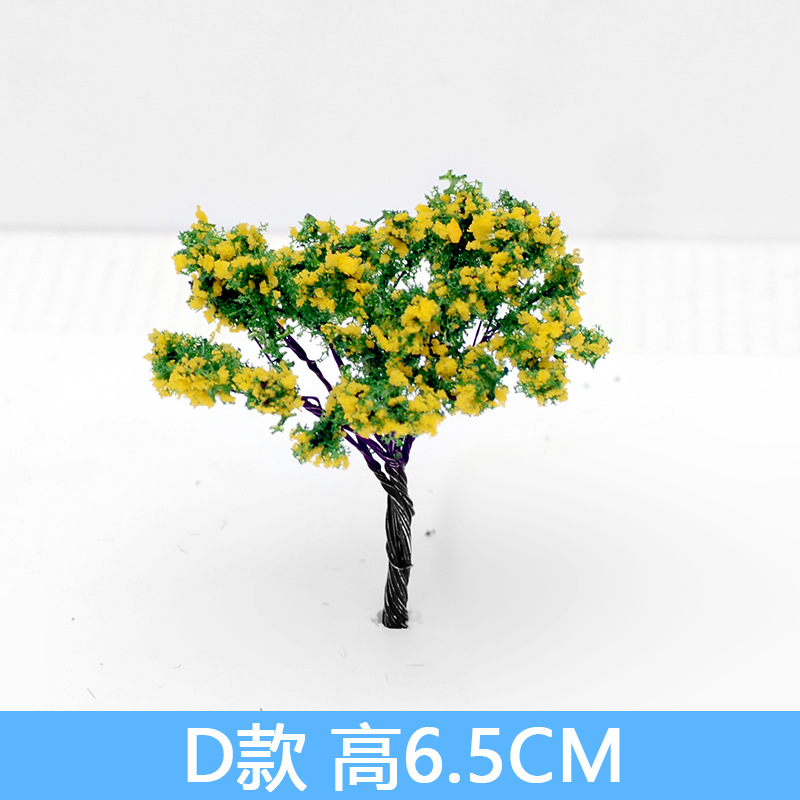 Edificio de mesa de arena modelo pequeño árbol mini alambre flor árbol micro simulación paisaje hecho a mano acabado árbol anillo arte paisajismo material