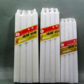 河北蜡烛厂家批发1.2*13厘米白色杆蜡烛whitestickcandle