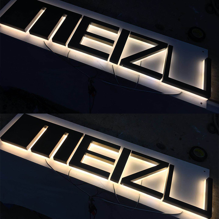 厂家不锈钢背发光字 迷你字吸塑字LED门头招牌发光字商用铝制