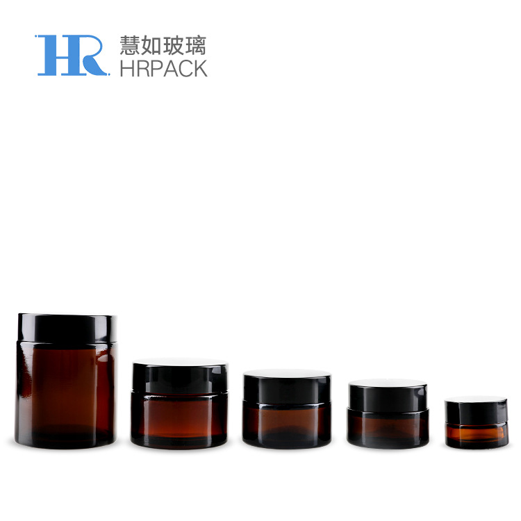 慧如玻璃 30克 50g 茶色膏霜瓶 玻璃眼霜瓶 化妆瓶面霜瓶