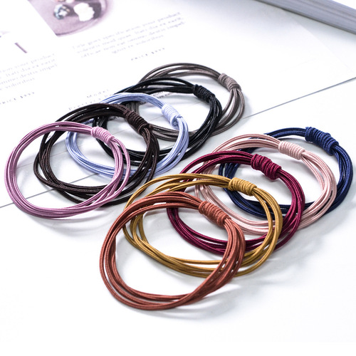 New Korean-style four-in-one popular high-elastic hair tie durable basic hair tie simple headband hair accessory