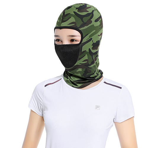 Summer riding mask, sun protection neck cover, breathable anti-UV sports face protection hood, outdoor neck protection headgear, hat