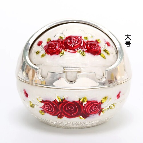 Large spherical ashtray creative flip cover personality trend home living room coffee table multi-functional European fashion ashtray