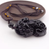 Source manufacturer Obsidian 貔貅 pendant male and female imitation Malo imitation obsidian necklace business gift