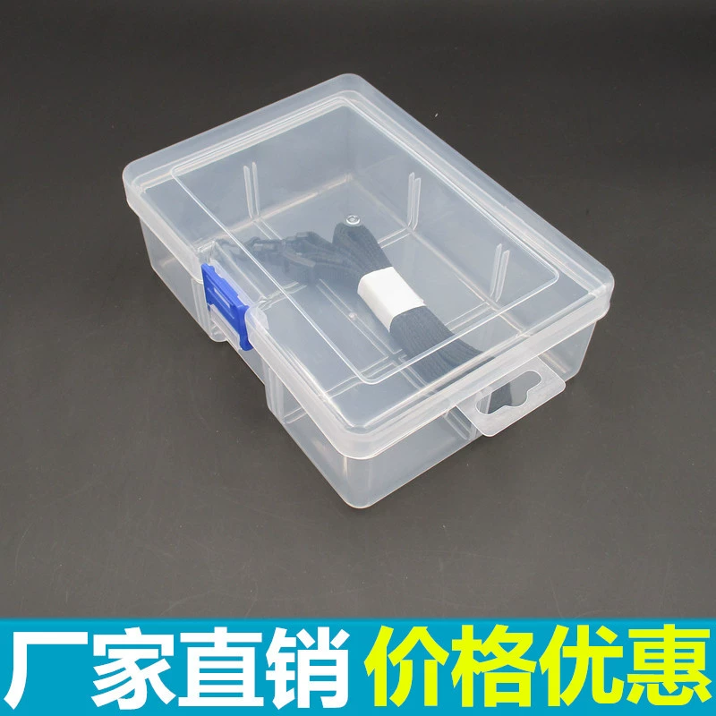 Пустая пластиковая коробка для хранения комплектующих для компьютера, инструментов, одеял, прозрачный органайзер с крышкой