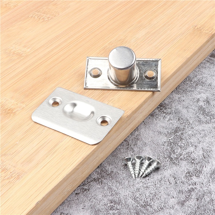 Stainless steel door touch bead spring bead Hotel KTV special touch bead lock invisible door buckle card type door top bead stainless steel