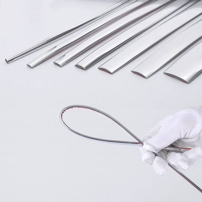 Поставка отделки автомобиля Гальваническая декоративная отделка окна автомобиля анти-столкновение полоса Универсальная яркая полоса 10 мм различные спецификации