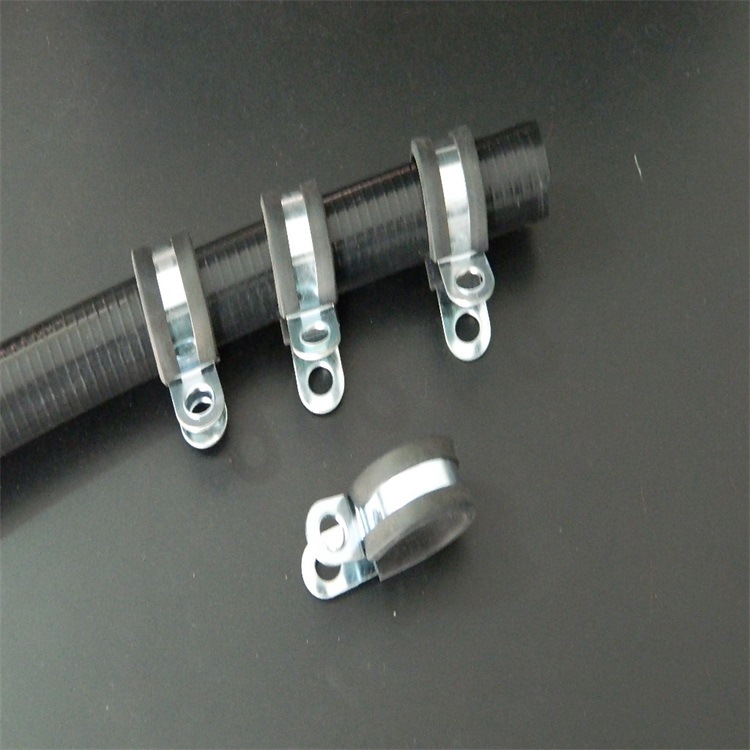 山西金属包胶卡箍 R型连胶条软管夹Φ25