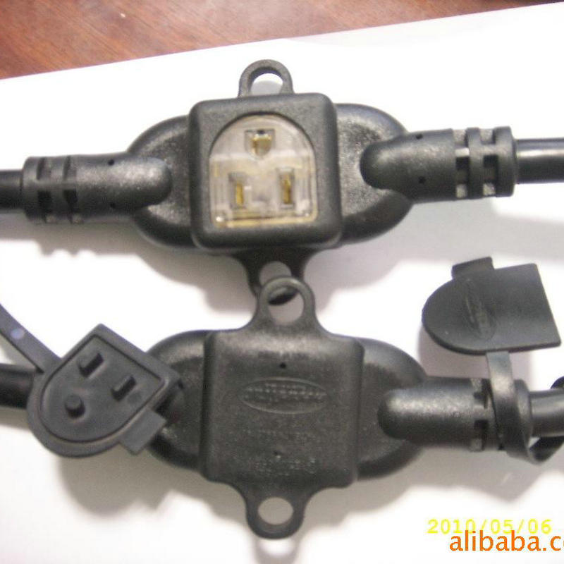 厂家现货供应美标连接线 二级防水电源线插头 漏电保护器插头