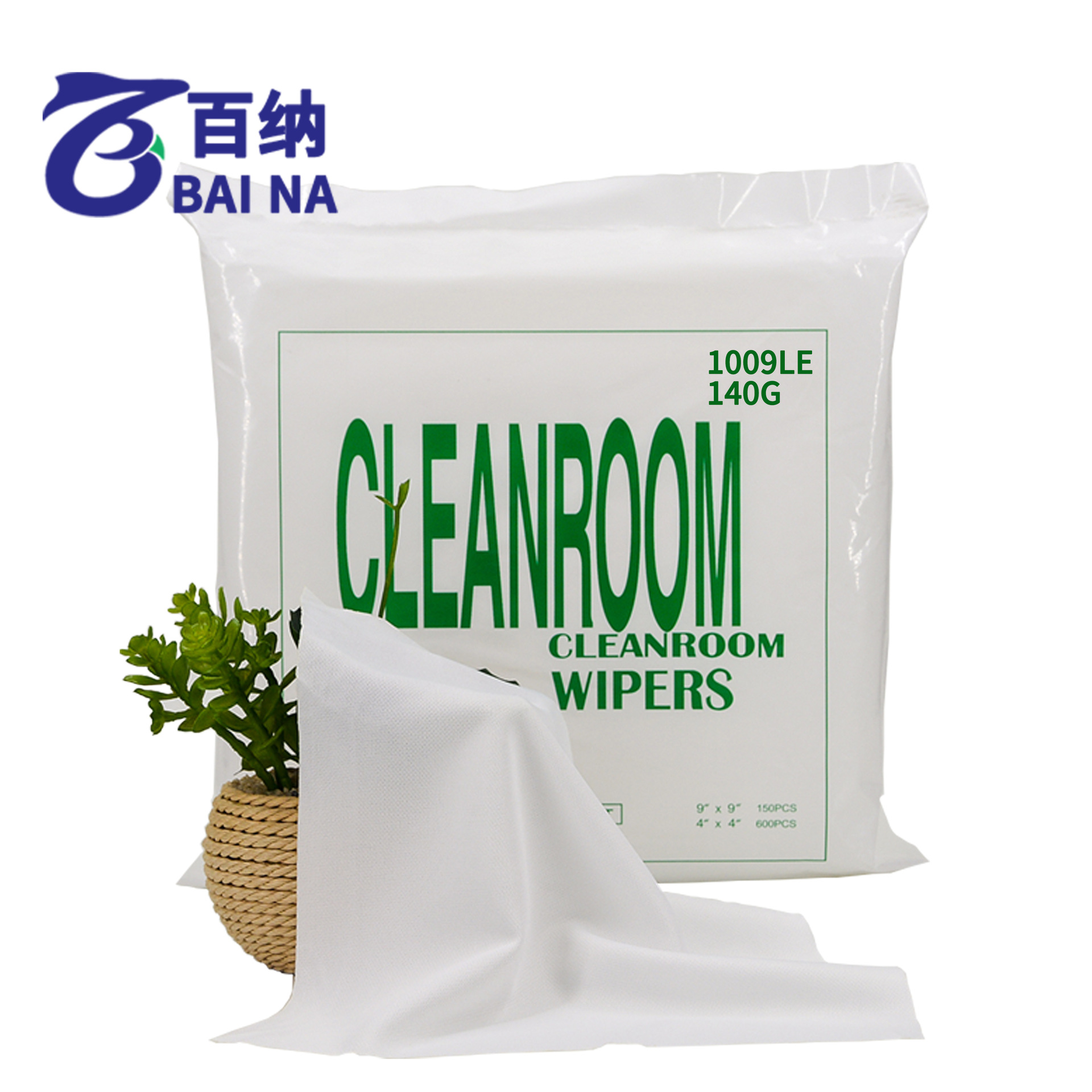 苏州百纳1009LE防静电无尘布工厂直销150片/包 9寸/片 140克