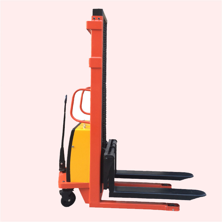 供应半电动液压升高车 插腿式高起升堆高车 电瓶电动托盘堆垛车